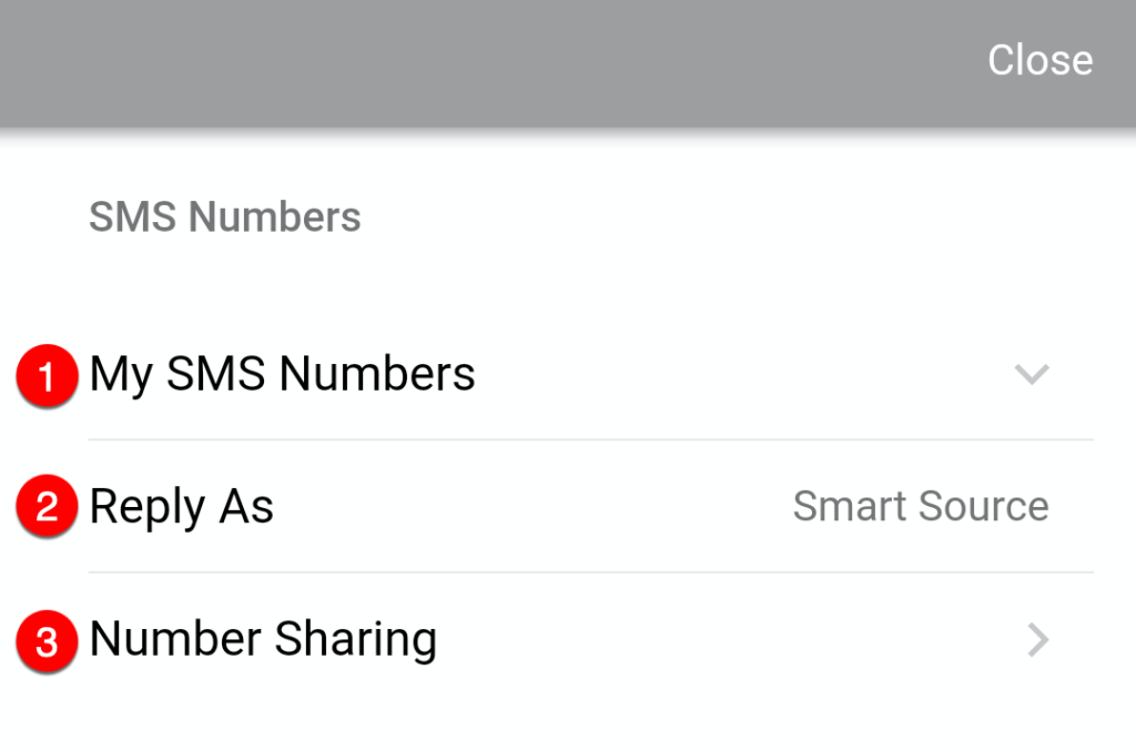 SMS Numbers Page ReachUC