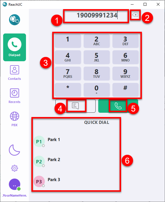 Desktop Native Dialpad